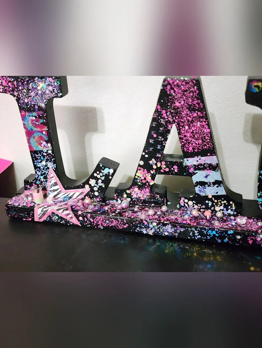 Wood Bedazzled Decor Item